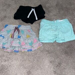 EUC bundle of 3 baby girl bottoms